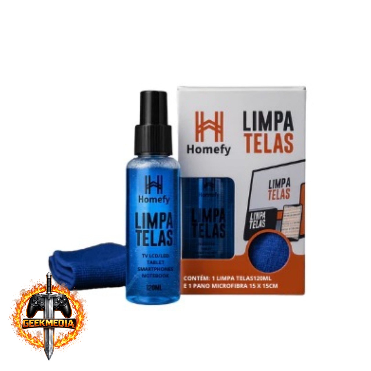 Limpa Telas Homefy 120ml com Pano