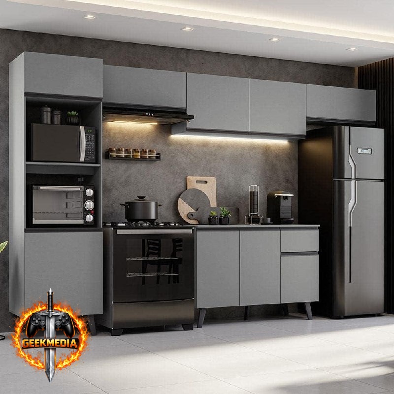 Armário de Cozinha Completa Madesa Nice 340cm