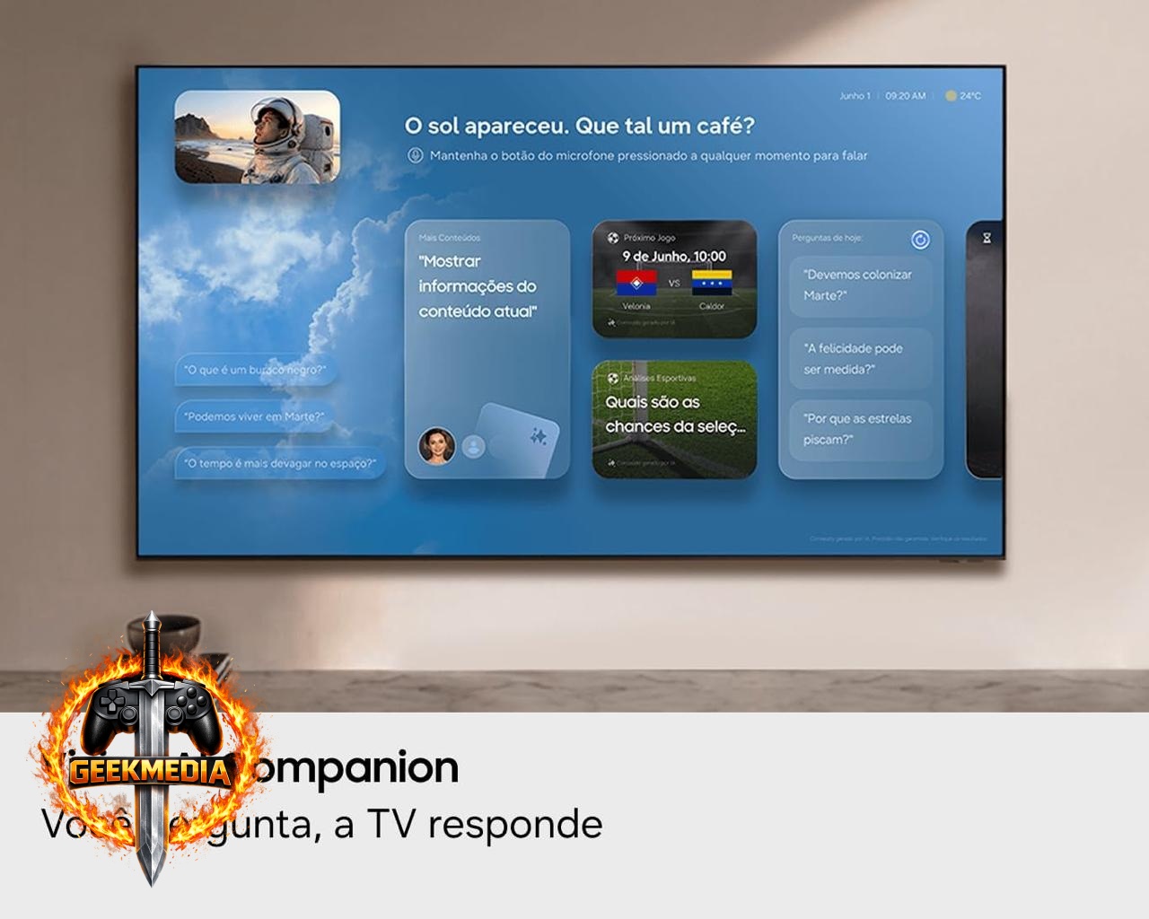 Smart TV Samsung 70" Crystal UHD 4K U8000H 2026