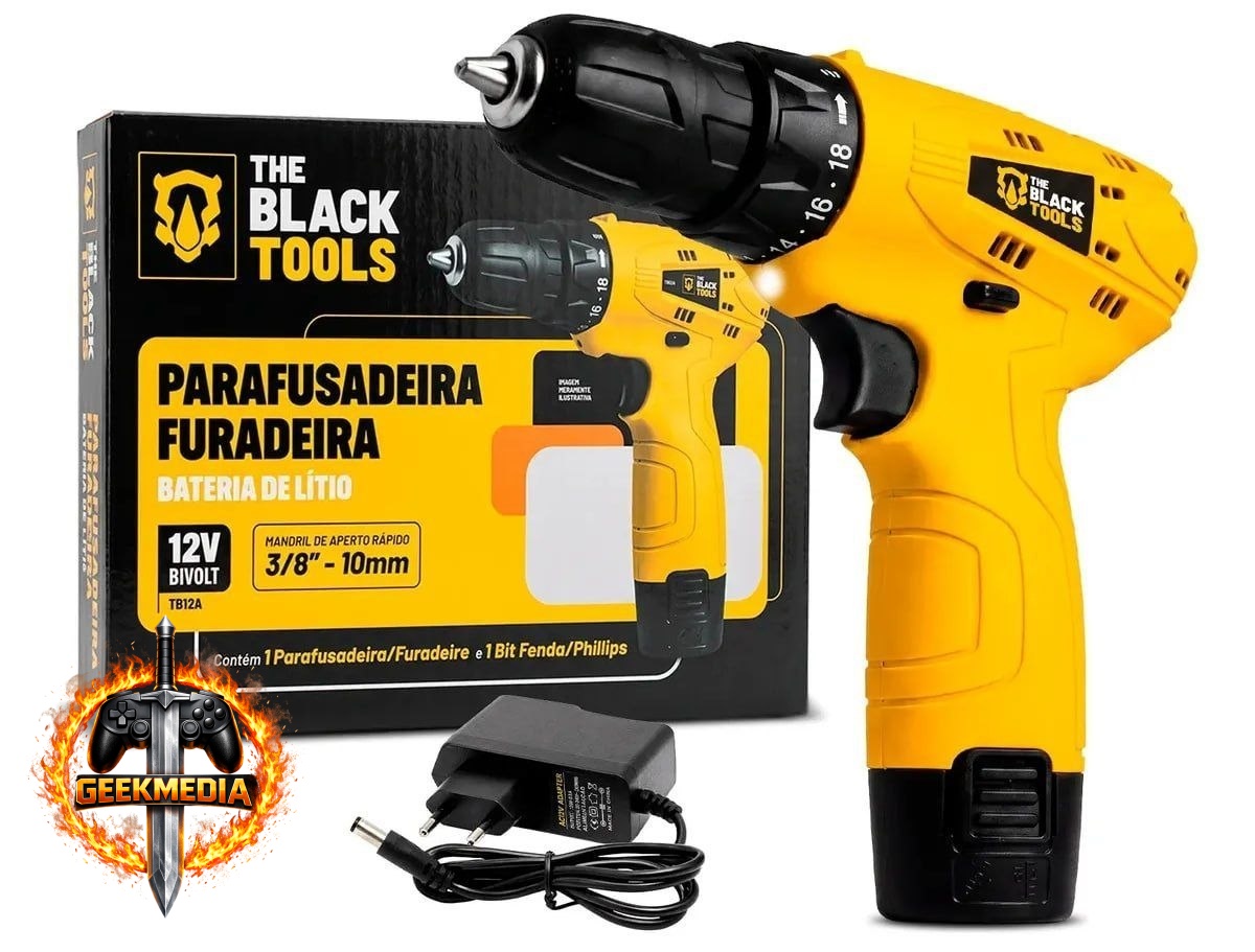Parafusadeira Furadeira The Black Tools TB12A 12V