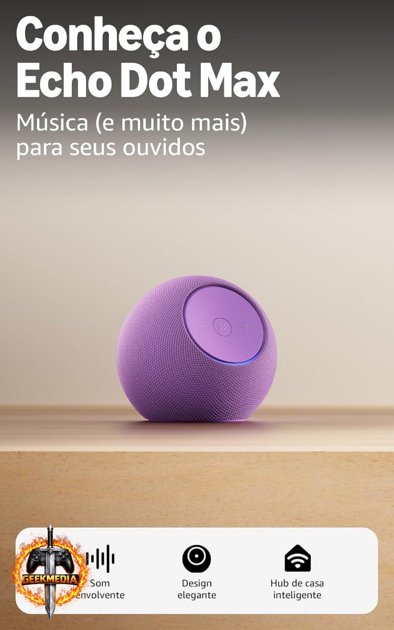 Amazon Echo Dot Max Smart Speaker Alexa Roxo
