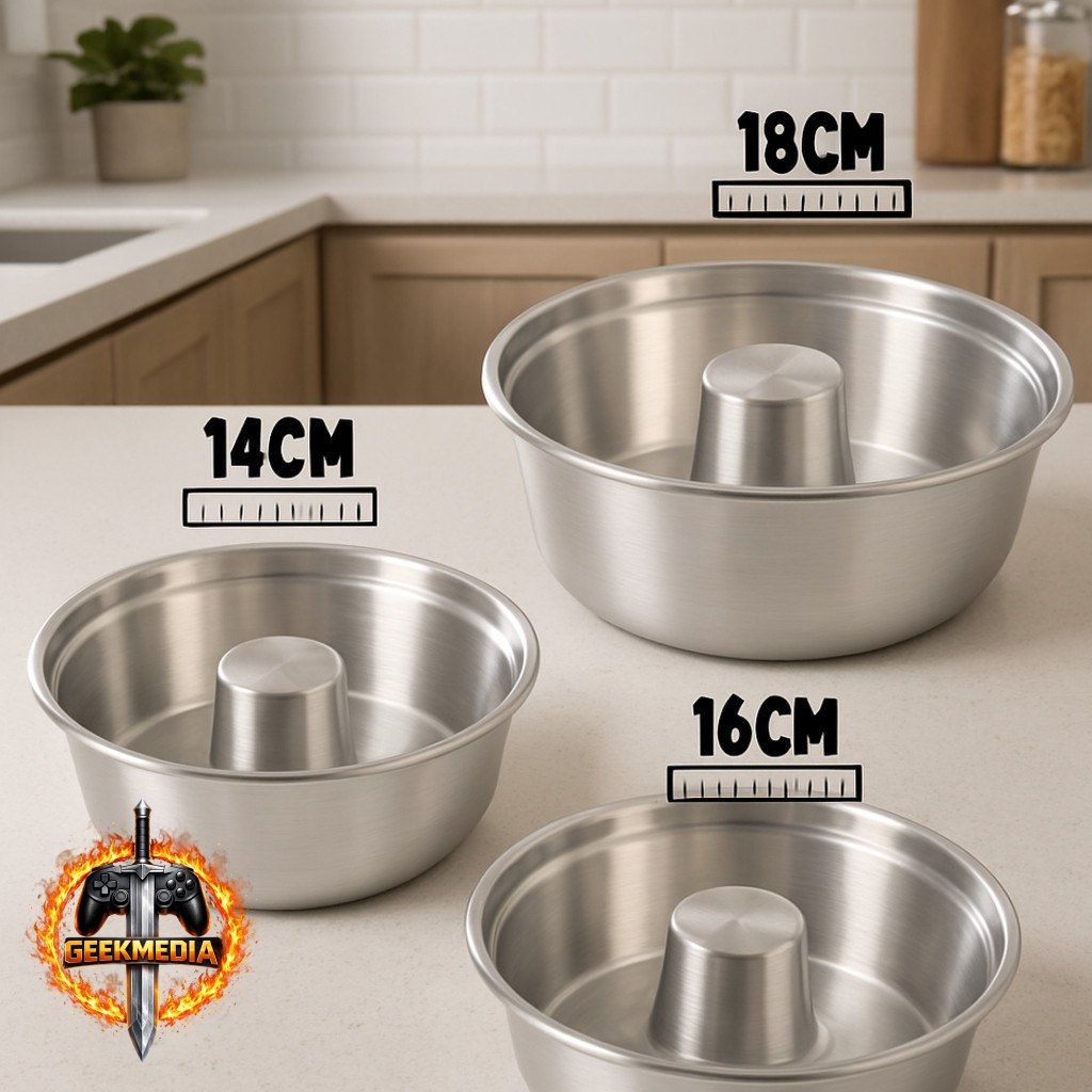 Kit 3 Formas de Bolo Pudim 14/16/18cm