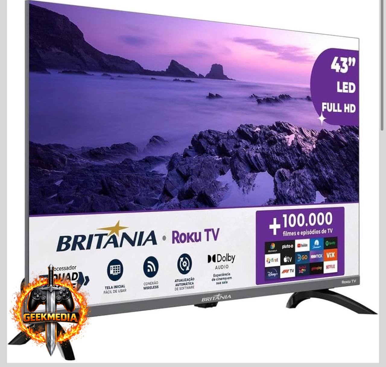 Smart TV 43" Britânia B43kra Full HD