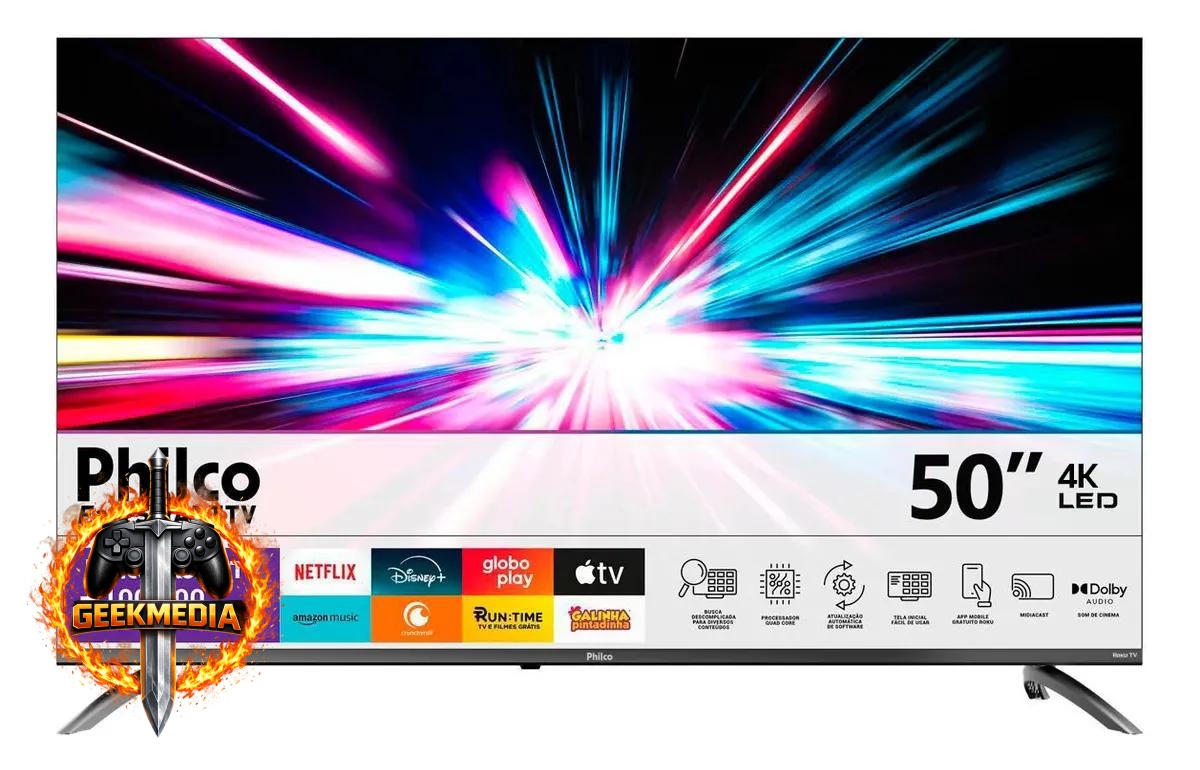 Smart TV Philco 50" 4K UHD Roku TV HDR10