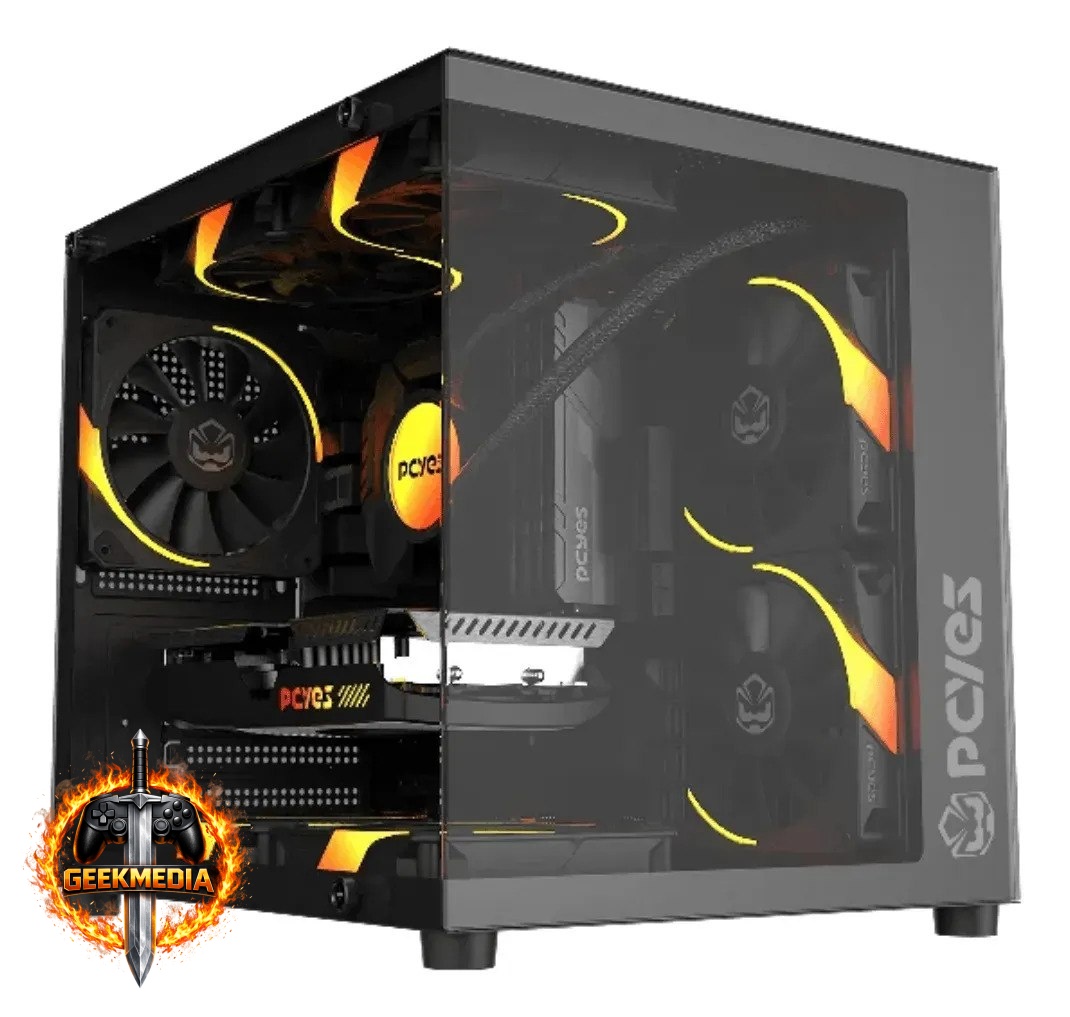 Gabinete Gamer Pcyes Forcefield Mini Black Vulcan