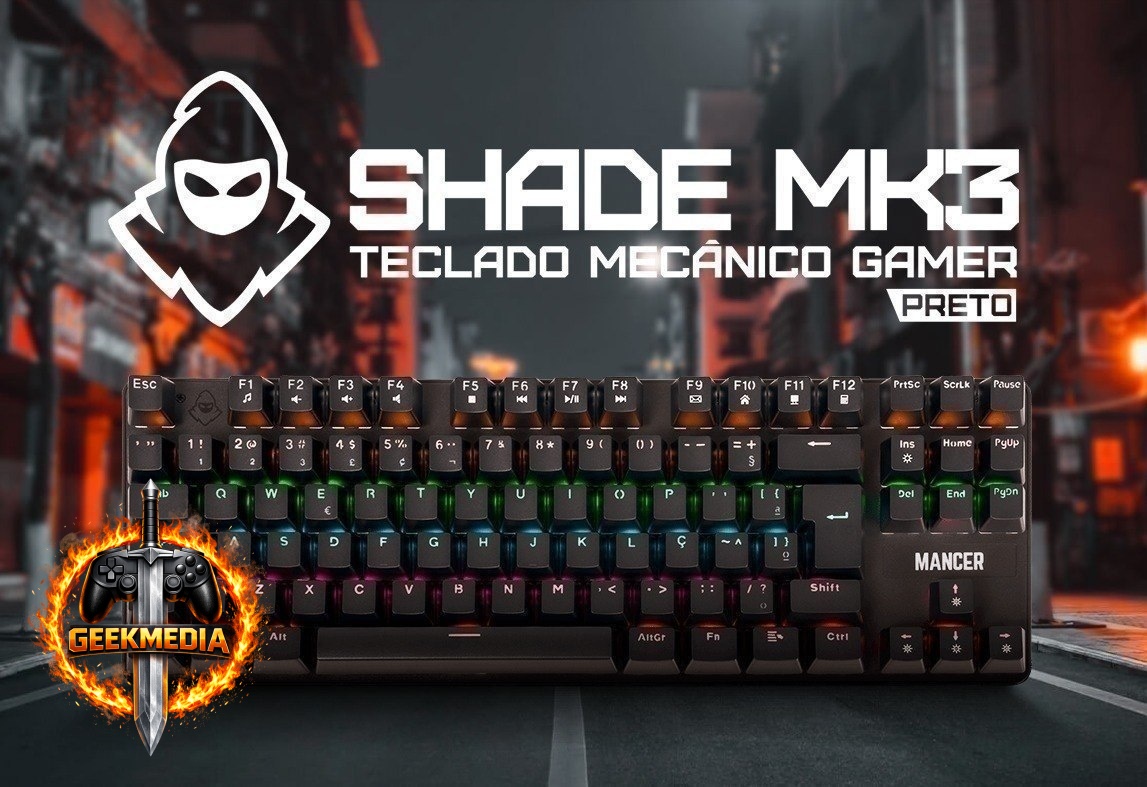 Teclado Mecânico Mancer Shade Mk3 Rainbow