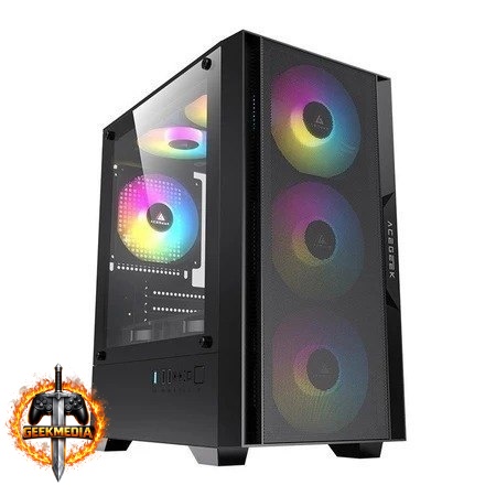 Gabinete Gamer Acegeek Stratus Mesh, Mid-Tower, Preto