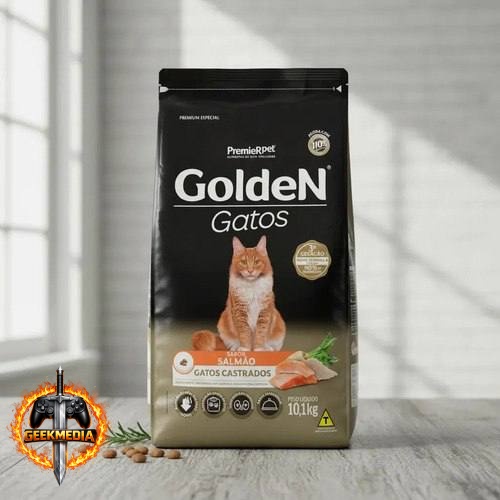 PremieRpet Golden Gatos Adultos Castrados Salmão 10,1kg