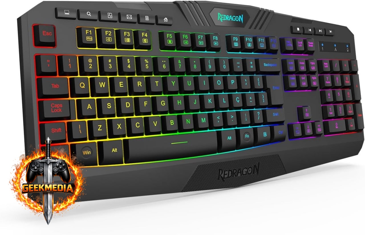 Teclado Sem Fio Gamer Redragon Harpe Wireless - Preto