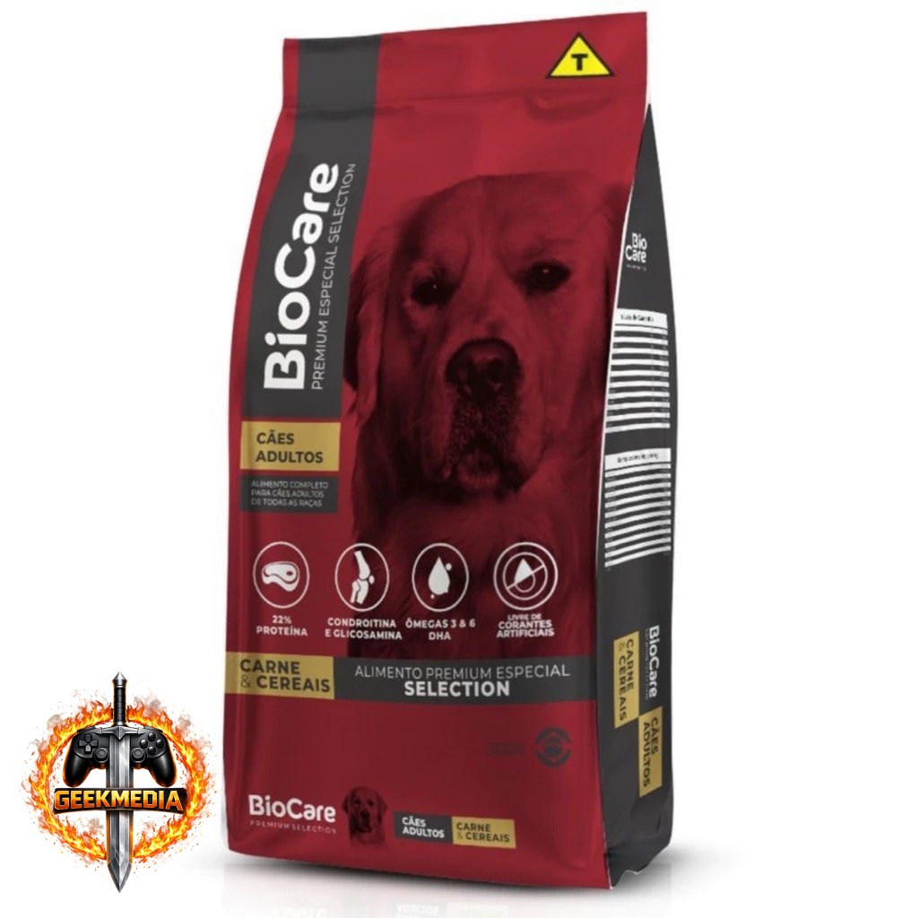 Ração BioCare Premium Especial Selection Carne & Cereais Adultos 15kg