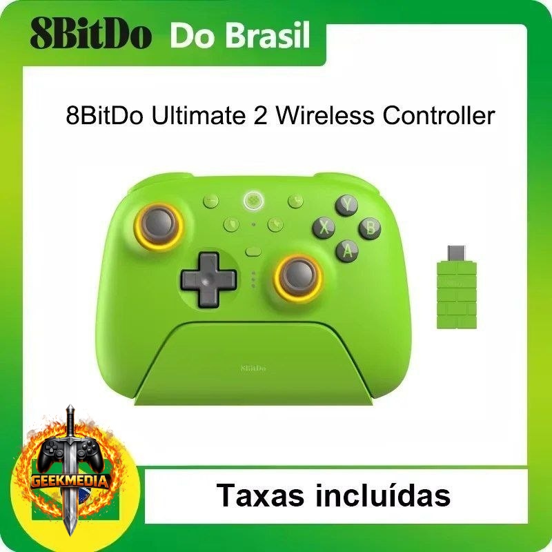 Controle 8BitDo Sem Fio Ultimate 2 TMR RGB