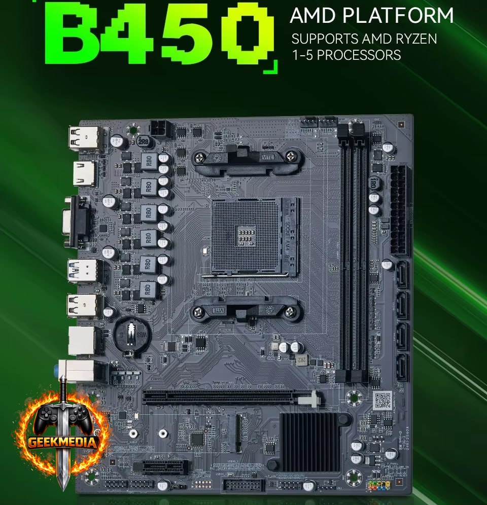Placa-mãe Qiyida B450M AM4