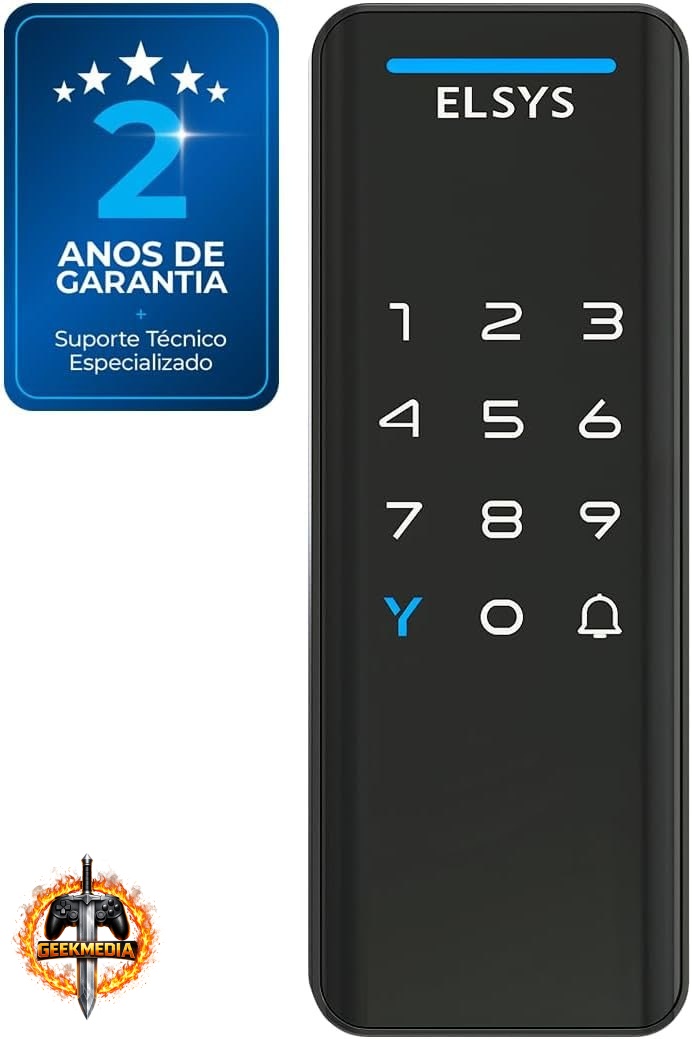 Fechadura Digital Sobrepos Elsys DS1100V Preta