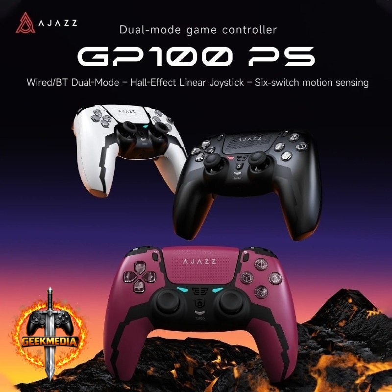 Controle Sem Fio Ajazz GP100 Dual Mode HallEffect