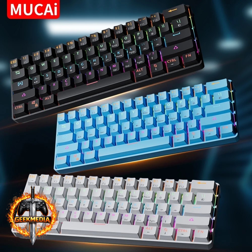Teclado Mecânico Mucai MK6 61 Teclas Switch Vermelho