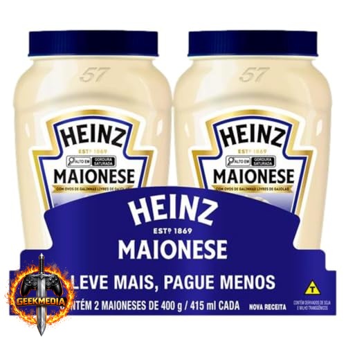 Heinz Pack Maionese Tradicional, 400G - 2 unidades