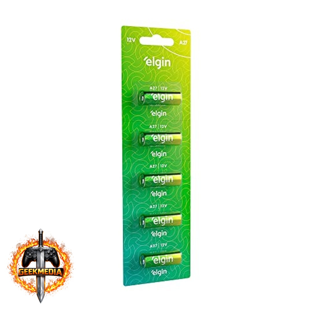 Bateria Alcalina A27 Elgin 12V (5 Unidades)