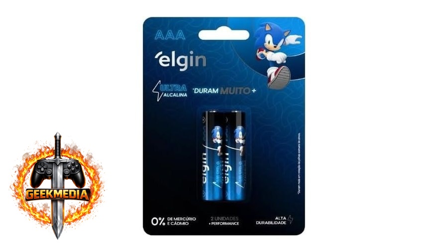 Pilha Ultra Alcalina AAA Elgin Cartela com 2 Unidades