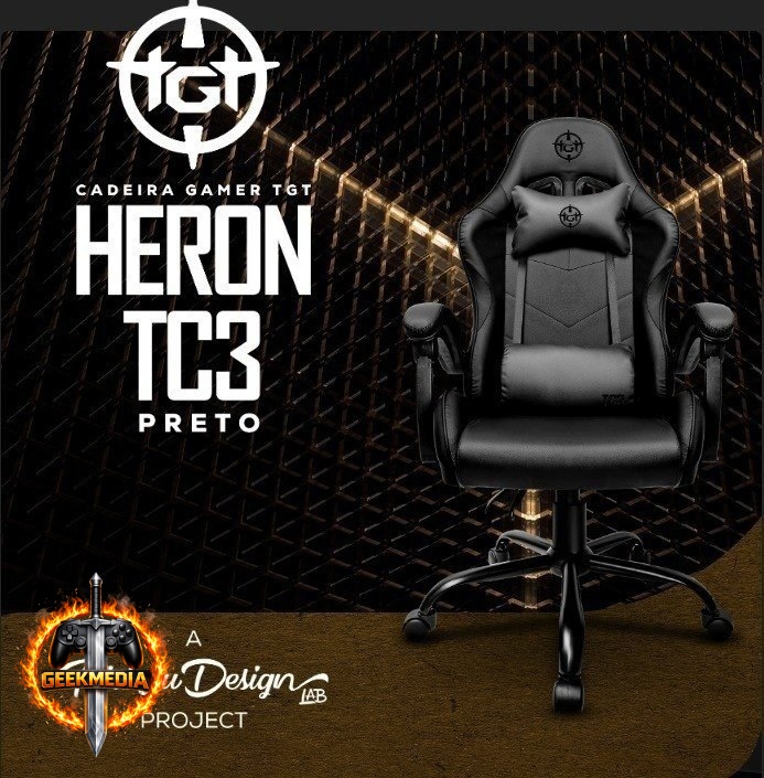 Cadeira Gamer TGT Heron TC3, Preto