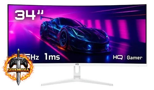 Monitor Gamer HQW34C16 Curvo 34" Branco