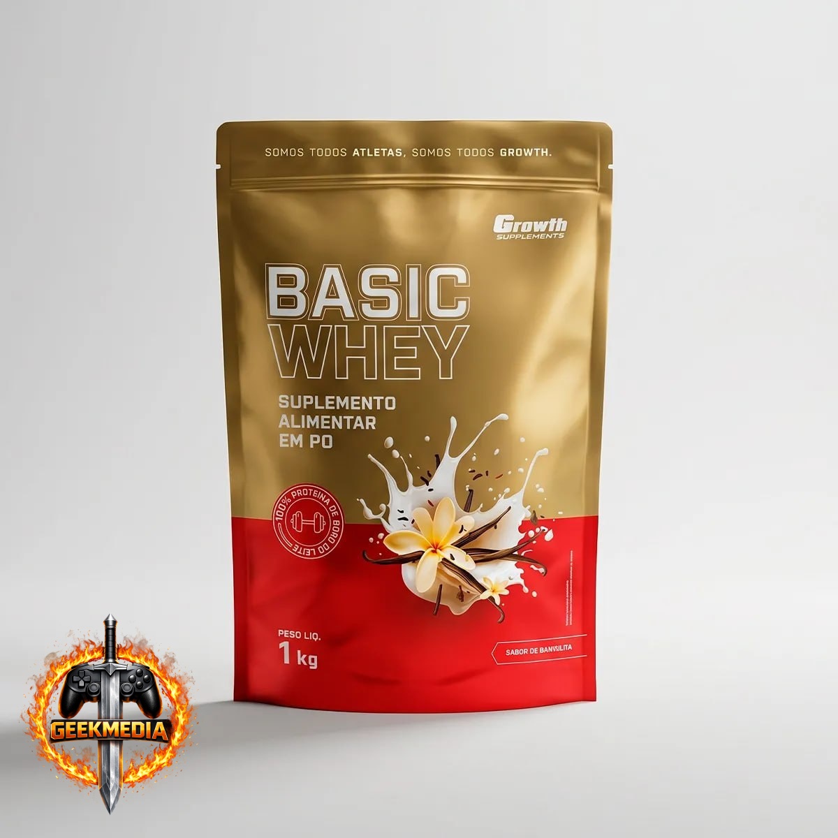 Basic Whey 1kg Growth Supplements Baunilha