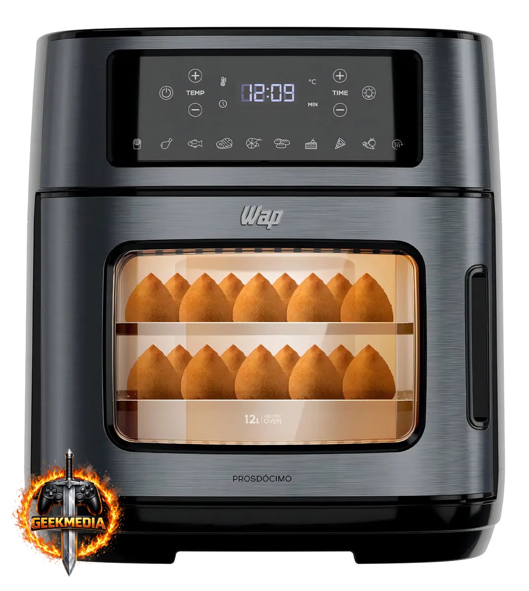 Wap Air Fryer Oven Digital Black Inox 12L