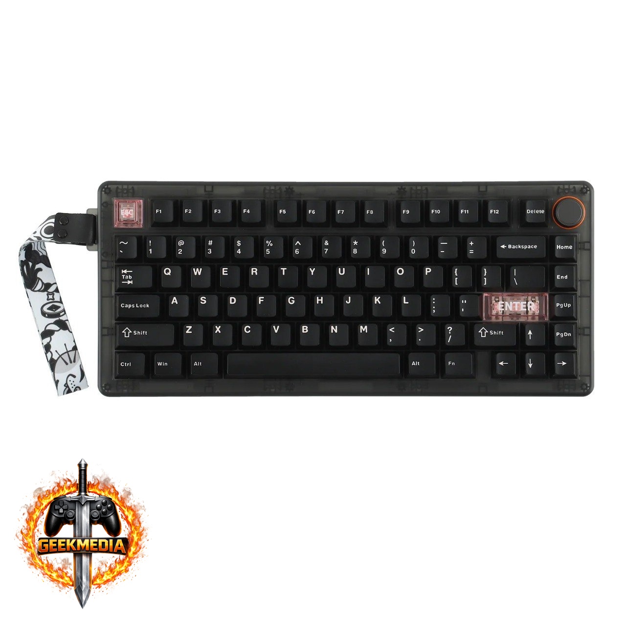 Teclado Mecânico Sem Fio Cidoo QK75 Preto