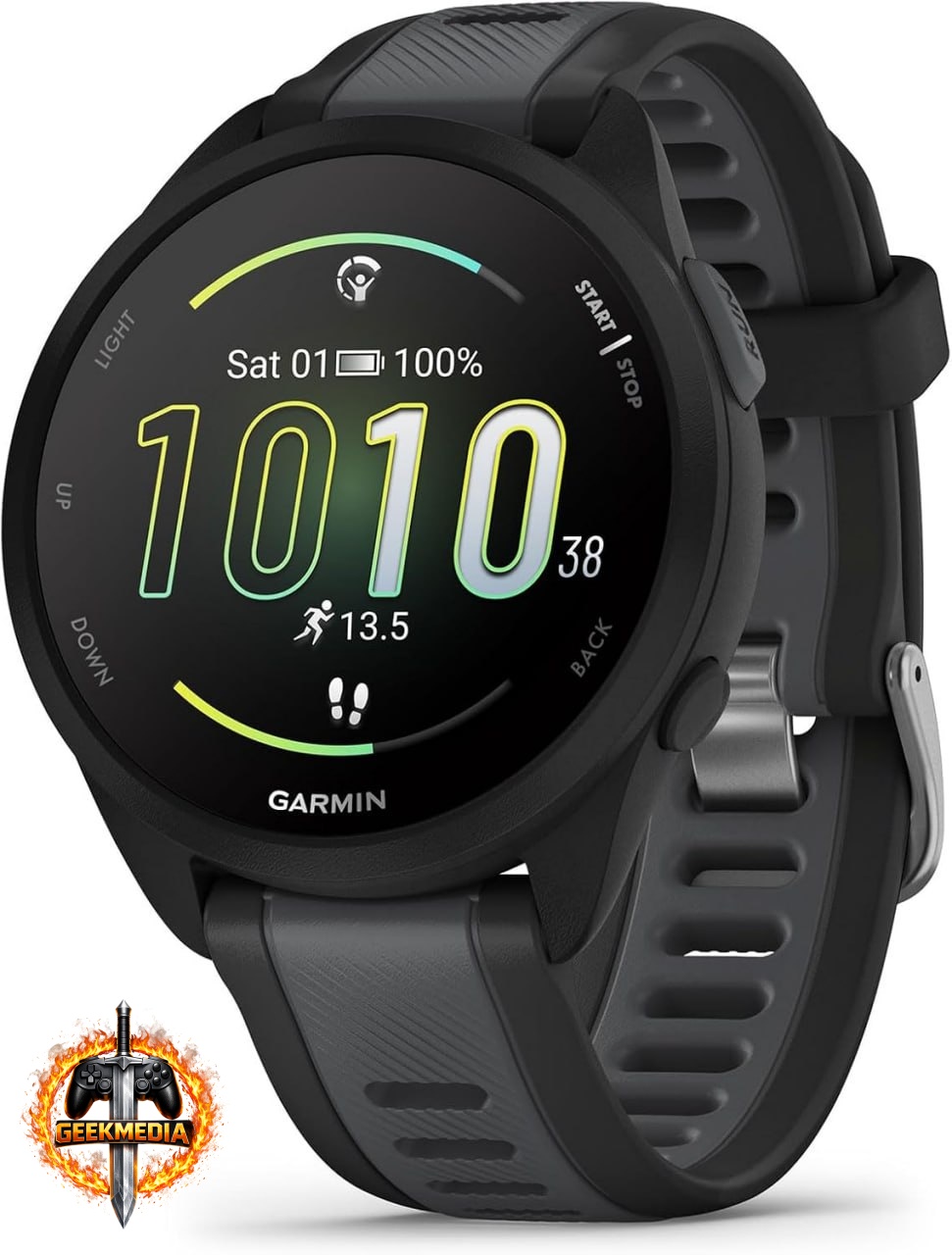 Garmin Forerunner 165 43mm - Monitor Cardíaco GPS - Preto