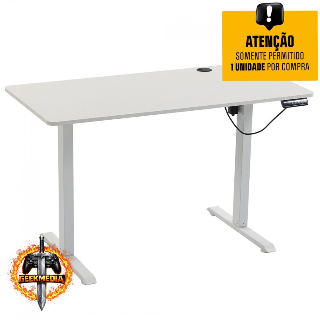 Mesa Para Escritório Dr.Office Balance Altura Ajustável Branca