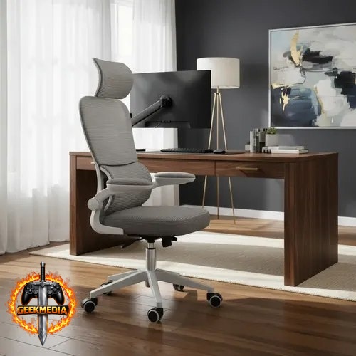 Cadeira Escritório Ergonômica Genebra G500 Luvinco Cinza