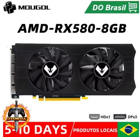 Placa de Vídeo AMD Radeon RX 580 8GB