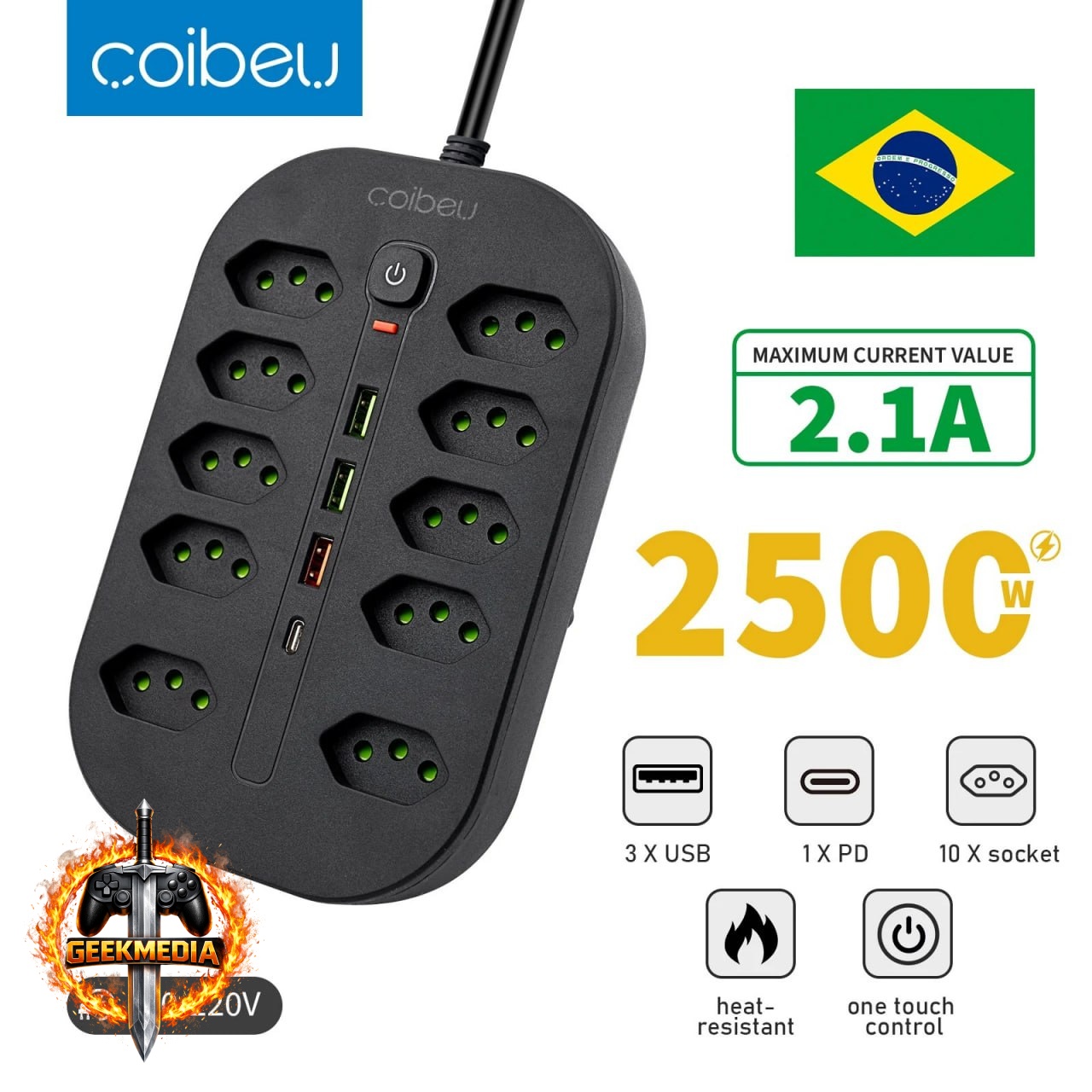 Filtro de Linha com Tomada USB