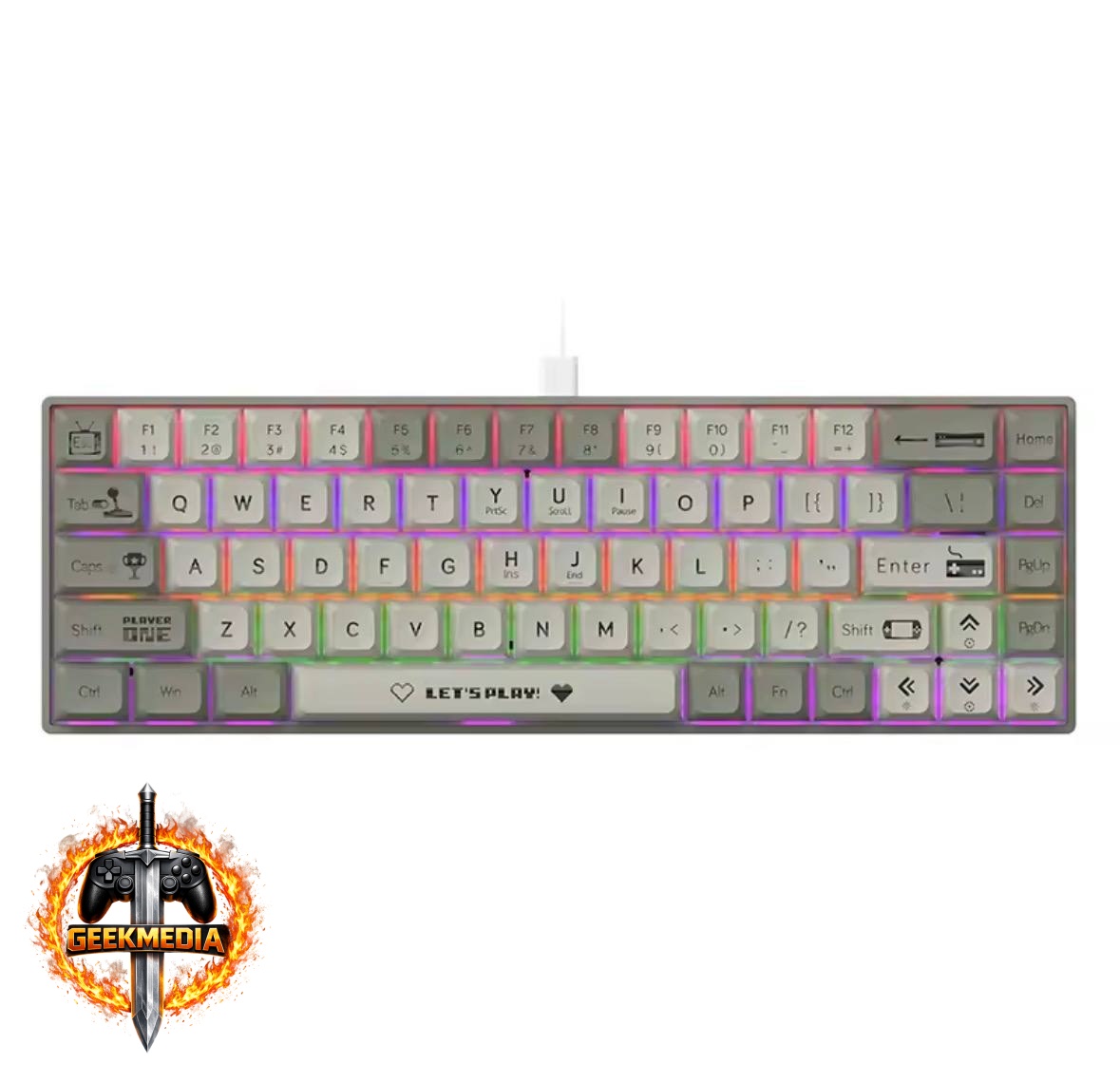 Teclado Mecânico Ajazz AK680 RGB Wired Hot-Swap