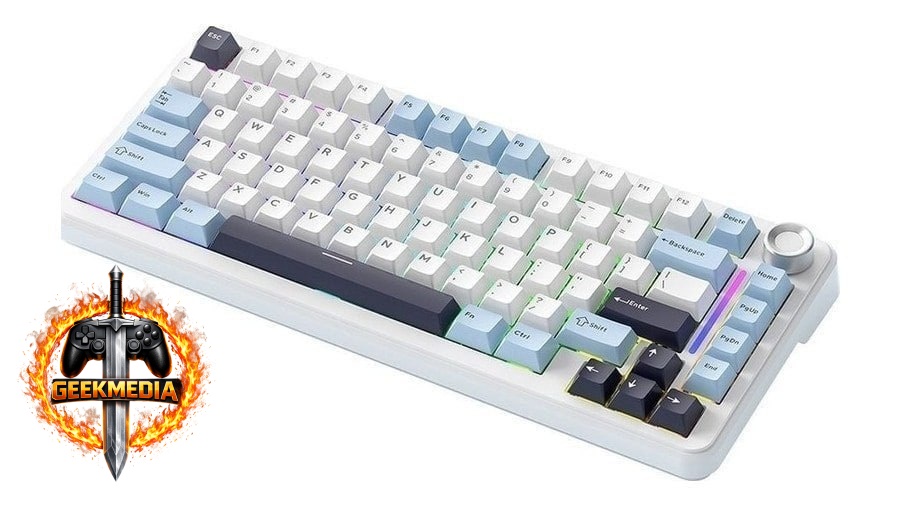 Teclado Mecânico Gamer Sem Fio Freewolf F75 RGB