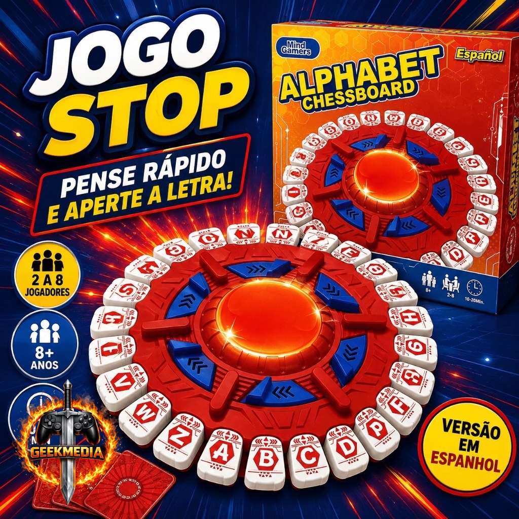 Jogo Stop Alfabeto Eletrônico com Temporizador (Espanhol)