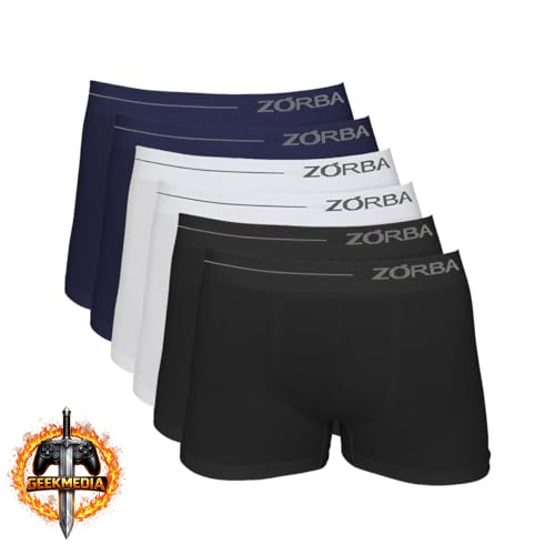 Kit 3 Cuecas Zorba Boxer Side sem Costura Microfibra