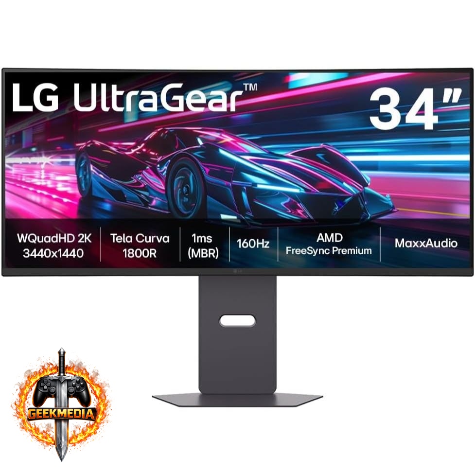 Monitor Gamer LG UltraGear Curvo 34" QuadHD 160Hz HDR10