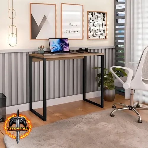 Escrivaninha Industrial Mesa de Estudo em Aço e MDF