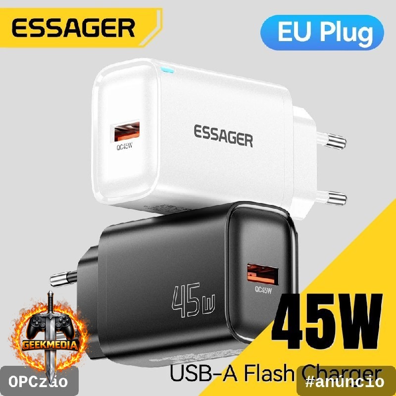 Carregador de Parede Essager 45W USB-C PD QC3.0