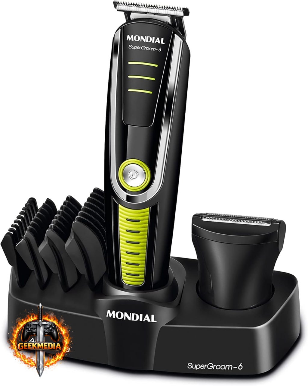 Aparador Mondial Super Groom 06 6W Bivolt Preto/Verde