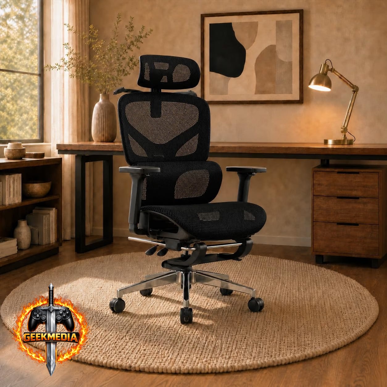Cadeira de Escritório Ergonômica Soberano Preta 200kg