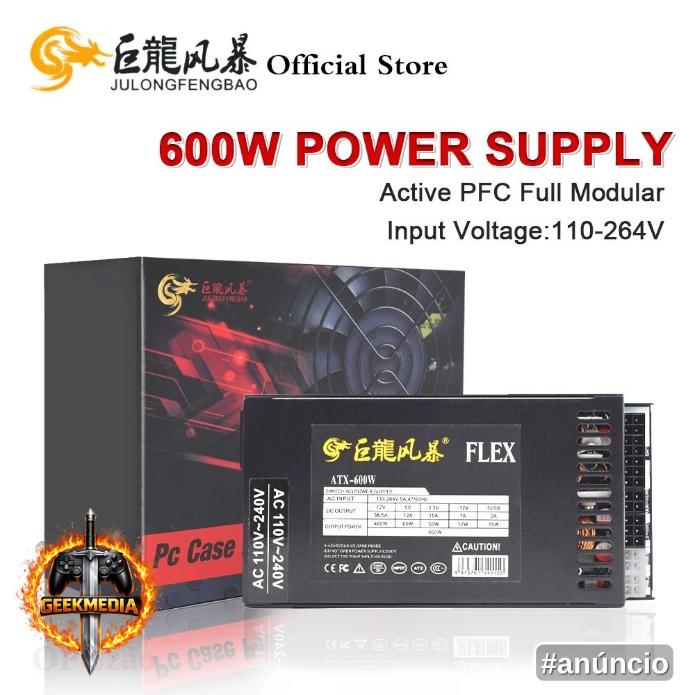 Fonte Flex ATX 600W Modular ENP-7660B