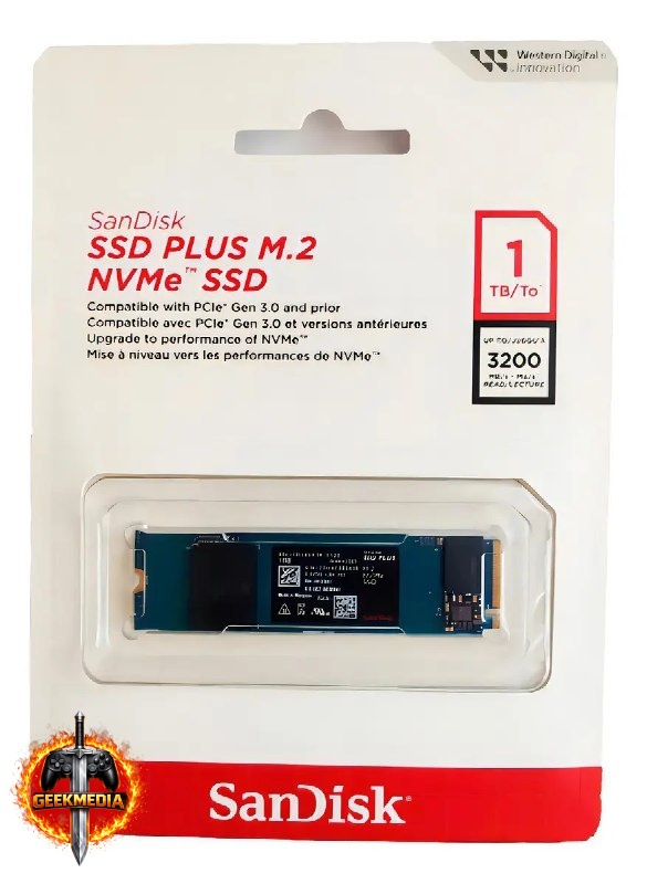 SSD NVMe M.2 1TB Sandisk Plus Nvme 2280