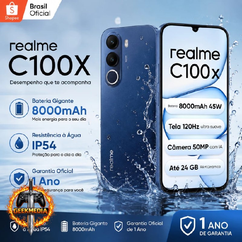 Smartphone Realme C100X 4GB RAM 256GB