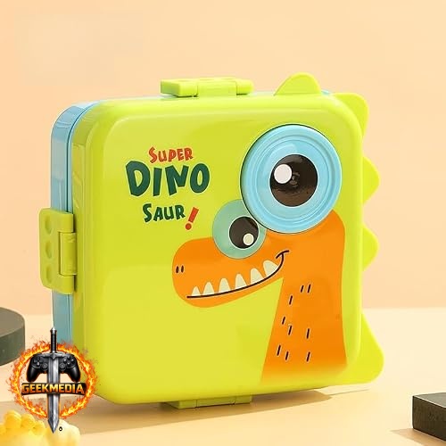 Marmita Infantil Dinossauro Verde Sinovoe 1590ml  70ml com Colher