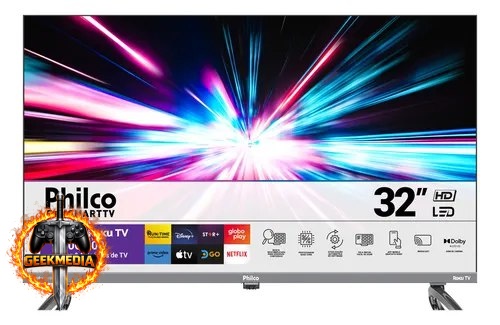 Smart TV Philco 32" P32Vik Roku LED Dolby Audio