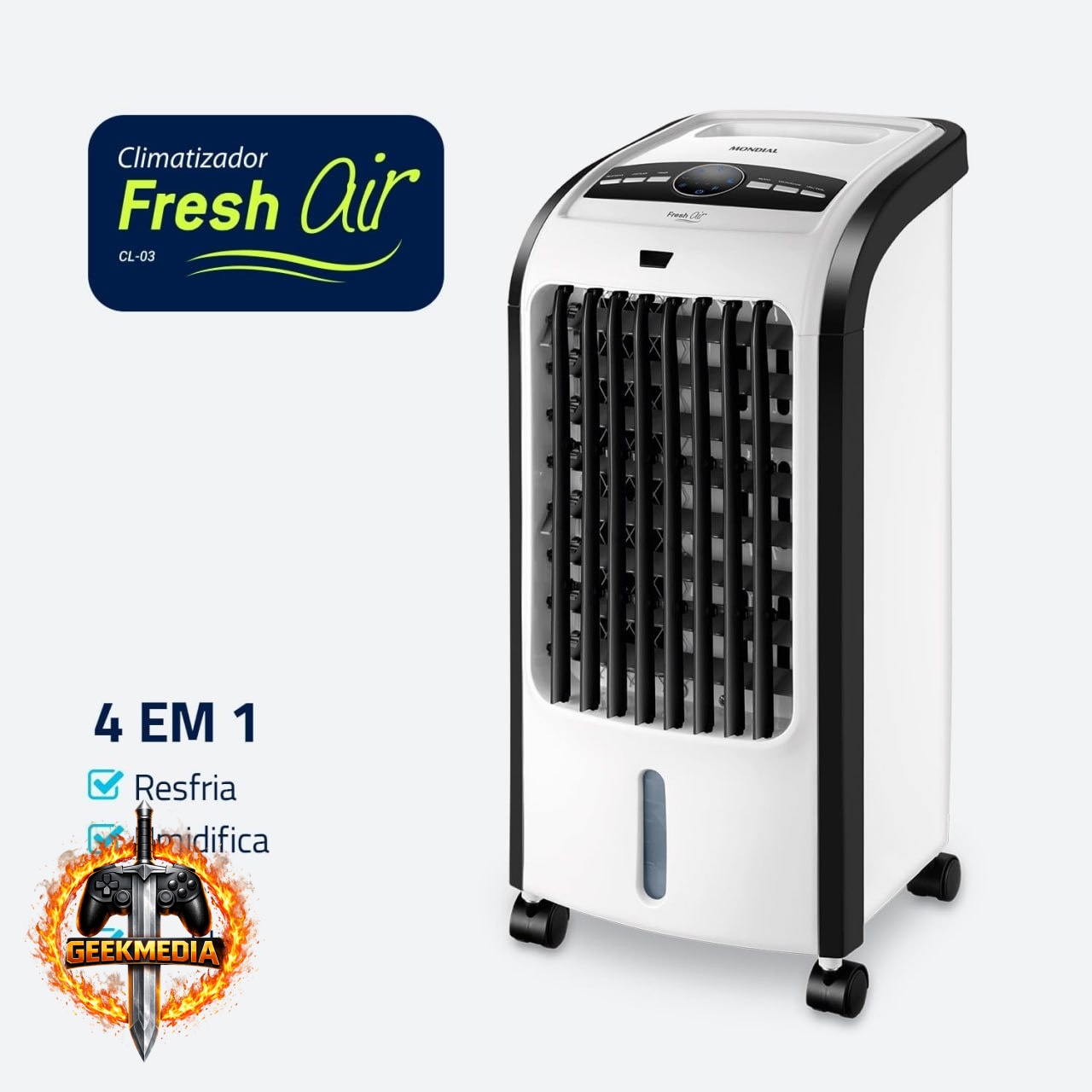Climatizador Mondial Flash Air 80W Branco/Preto