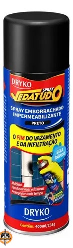 Spray Vedatudo 400ml Impermeabilizante Emborrachado Dryko