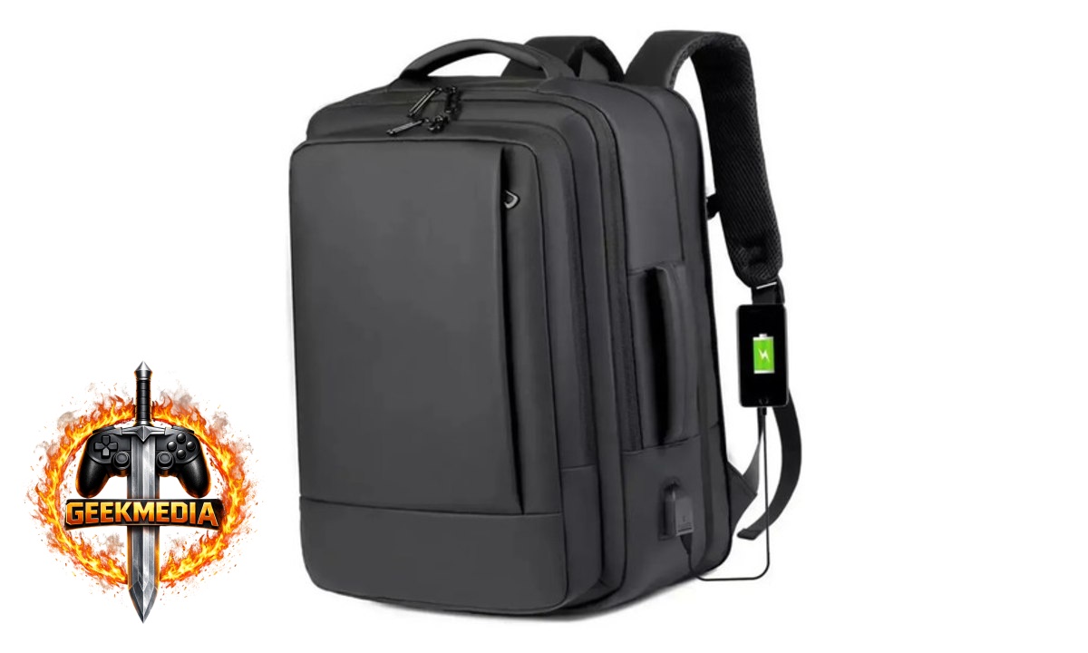 Mochila Jiesipote À Prova D'água Reforçada Expansível - Preto