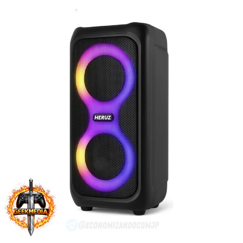 Caixa de Som Bluetooth Boombox Heruz